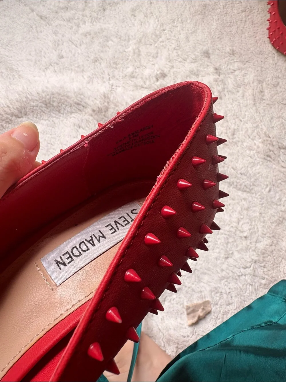Steve Madden Red Rockstud Pumps - 9.5